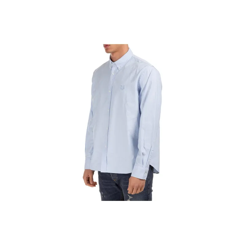 KENZO Classic Tiger Head Shirts Men Light Blue-4