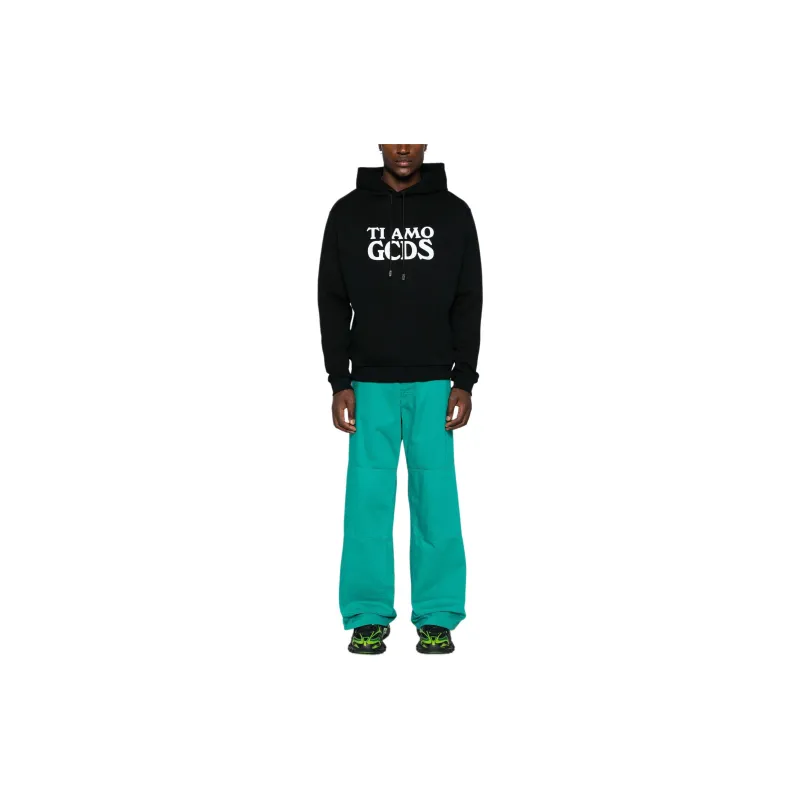 GCDS Logo Printed Drawstring Hoodie-1