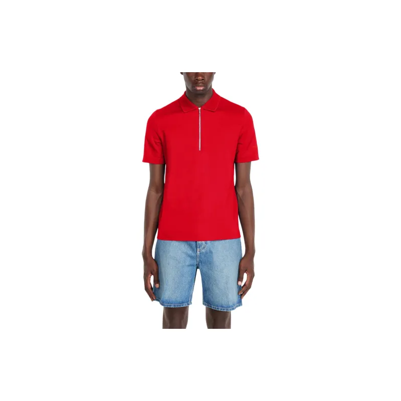 Ferragamo Half zip Cotton Polo Shirt-3