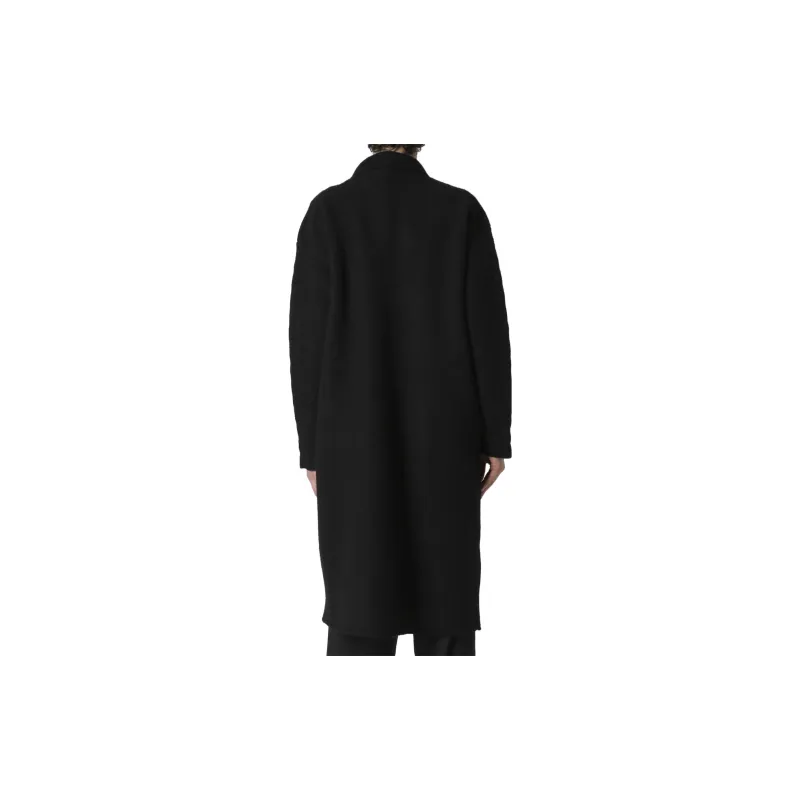 Yohji Yamamoto Chunky-knit Wool Coat-4