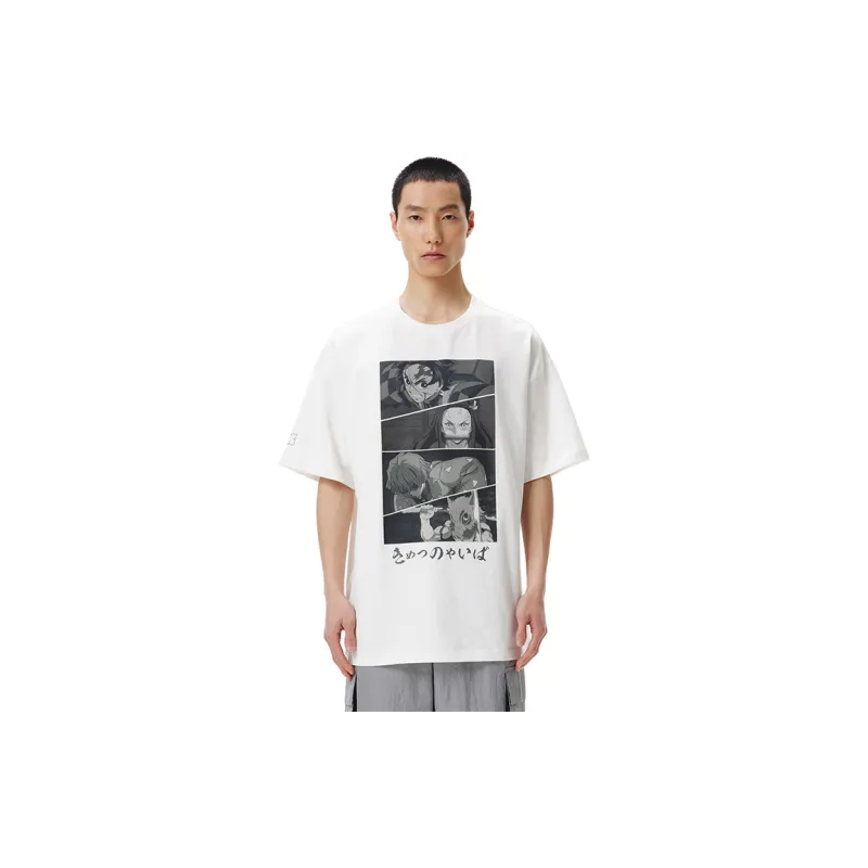 LNG X Demon Slayer T Shirts Unisex White-4