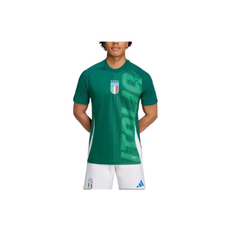 Adidas ITALY PRE MATCH JERSEY Soccer Jerseys Men's Dark Green-4