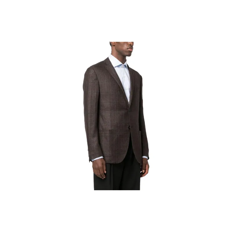 Corneliani Check pattern Cashmere Blazer-3