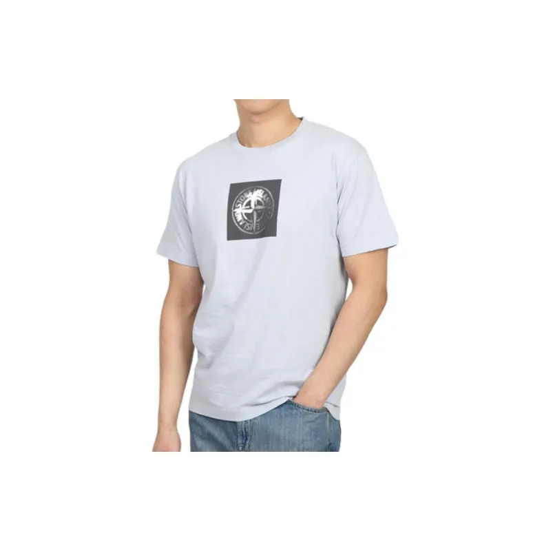 STONE ISLAND T Shirt Men's Frost Blue-1