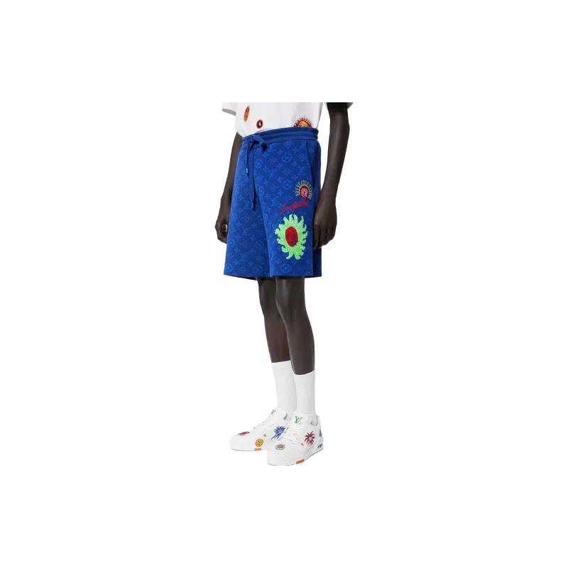LOUIS VUITTON Louis Vuitton X Yayoi Kusama SS23 Casual Shorts Men's Blue-3