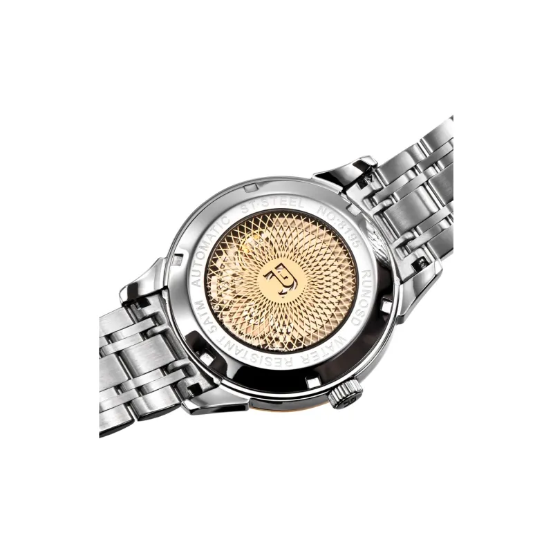 RUNOSD Automatic Mechanical Movement Stainless Steel Watchband Watch Men's Watches White Dial-7