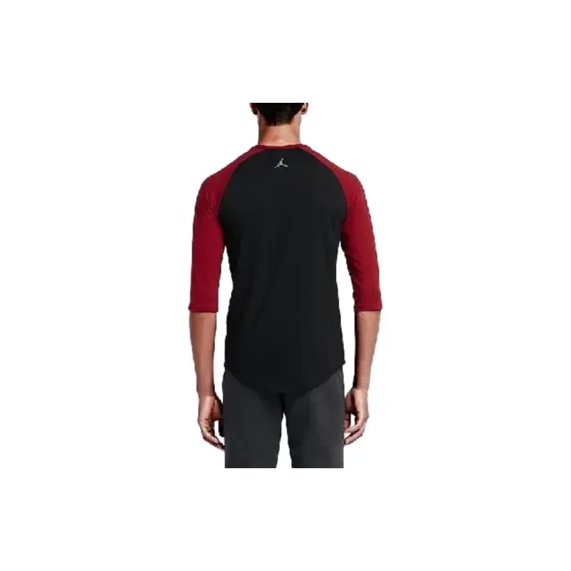 Jordan 23 Raglan T Shirt Men's Black Red-2