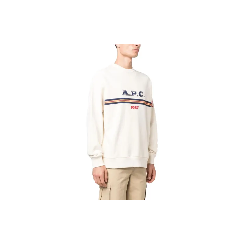 A.P.C Logo Printed Crewneck Sweatshirt-3