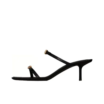 SAINT LAURENT NUIT Quick Dry Slide Slippers Women's Black