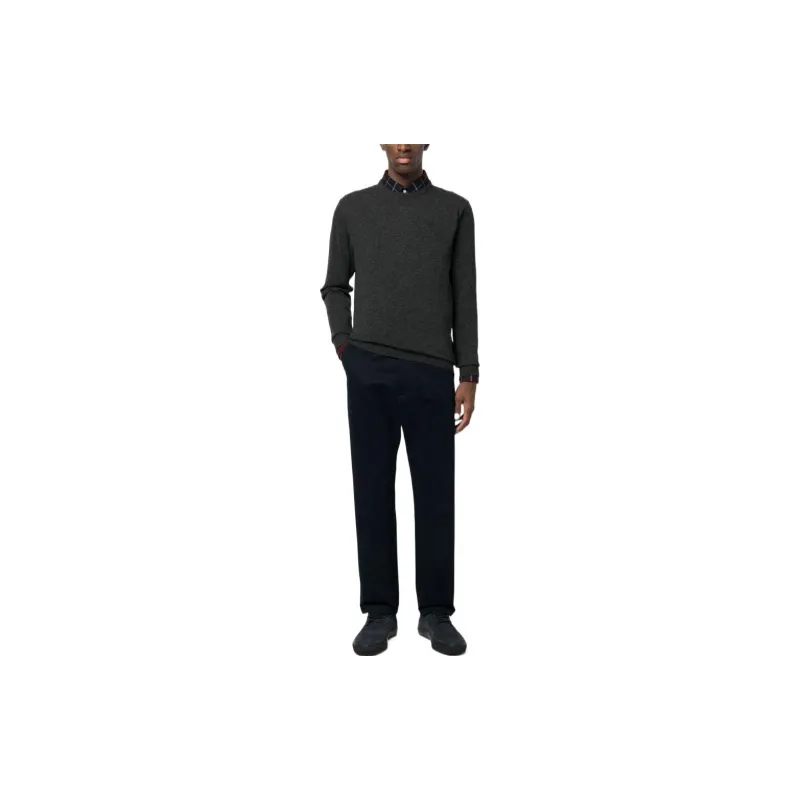 BARBOUR Logo Embroidered Crewneck Knitted Jumper-2