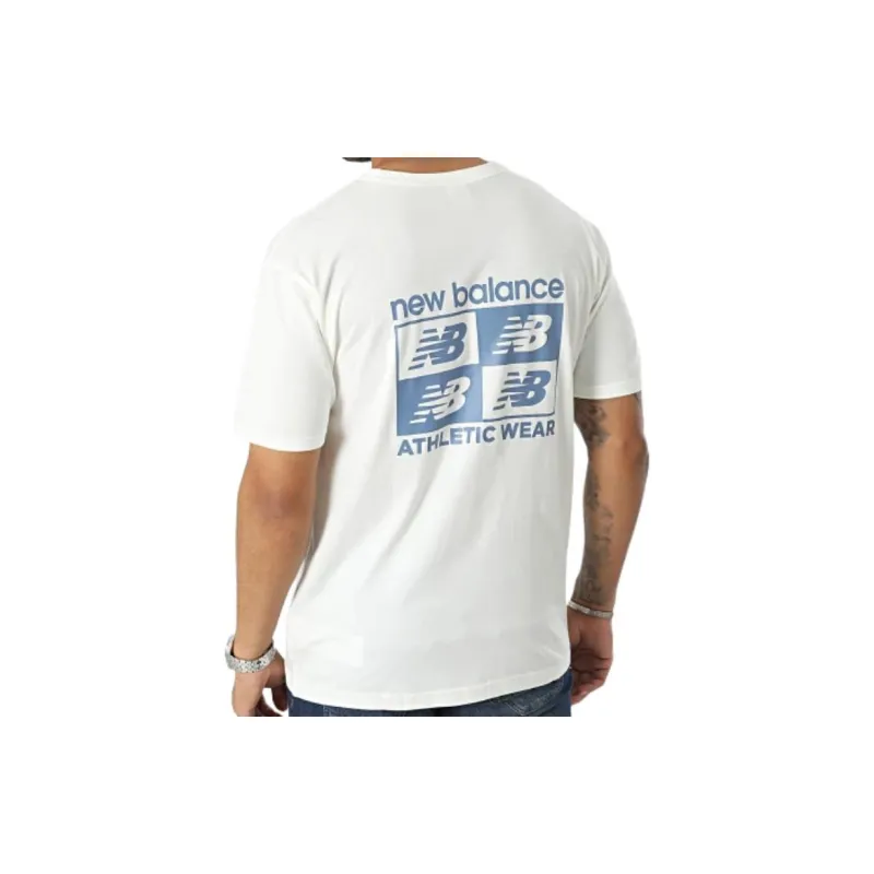 New Balance T-Shirts Men White-4