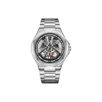DANIEL GORMAN Daniel Golman Watch For Men Mechanical Movement Stainless Steel Strap Watch Men's Watches Silver Dial