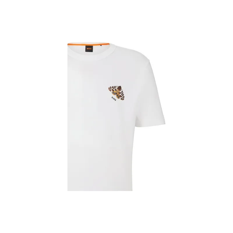 HUGO BOSS SS24 Drop Shoulder Sleeve T Shirt Men's White-5
