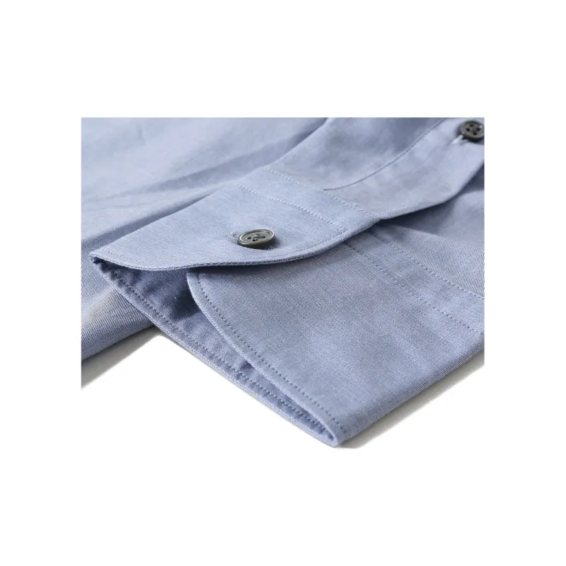 Zegna Shirt Men's Light Gray Blue-4