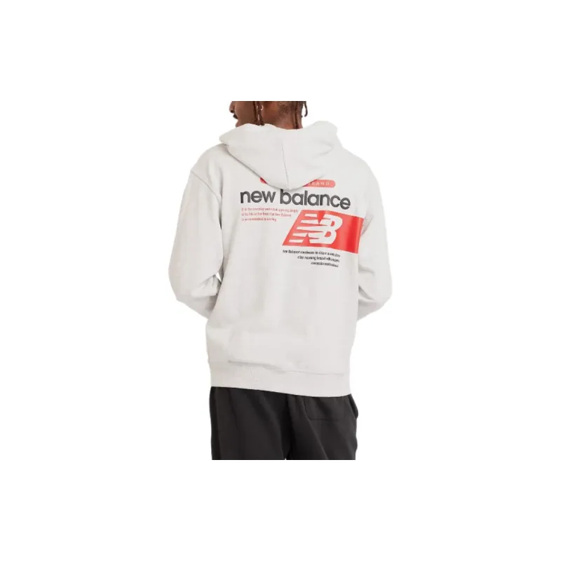 New Balance Athletics French Terry Player Hoodie Sweatshirt Men's Warm Gray-1