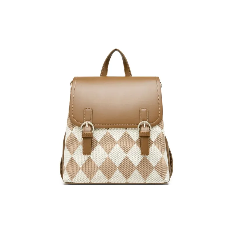 JOSINY PU Backpack Medium Size Women's Brown-0