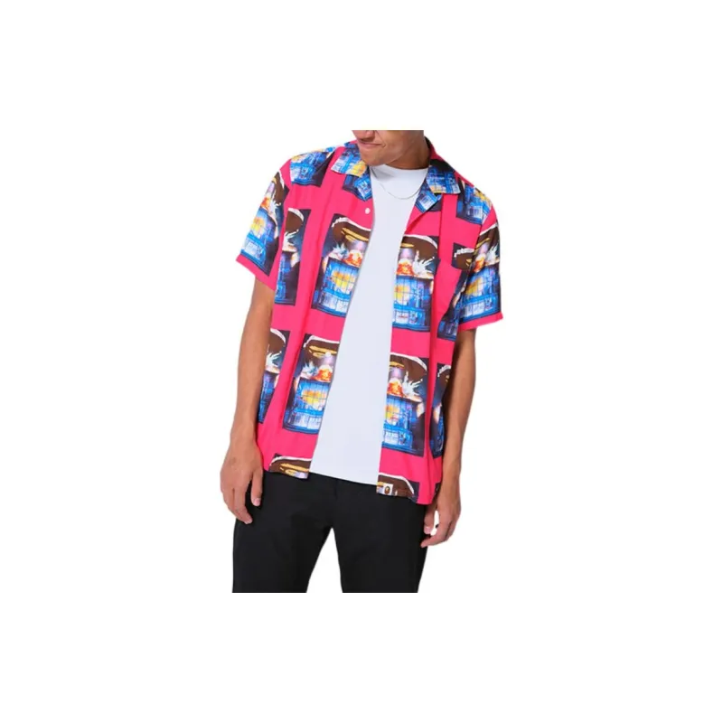 Bape Invasion Rayon Open Collar Tee-2