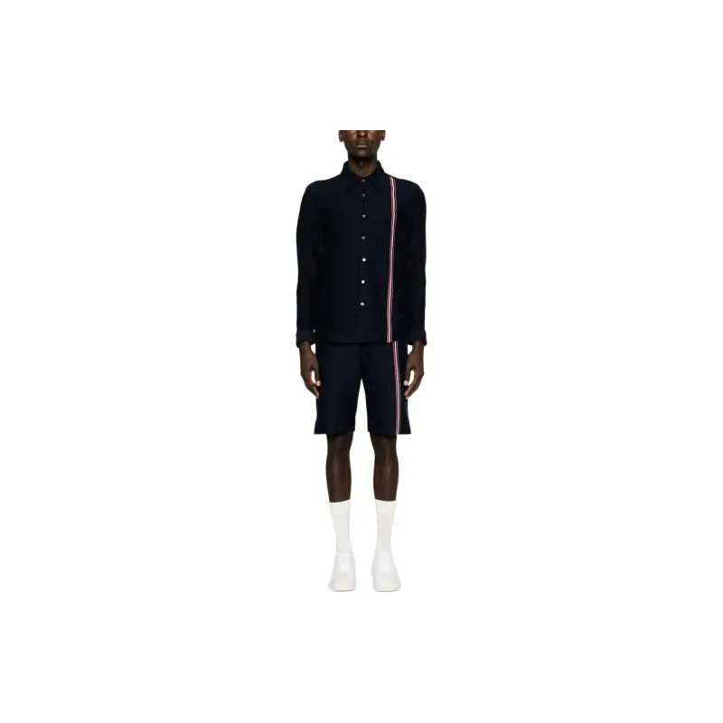 THOM BROWNE Rwb Stripe Knee Length Bermuda Shorts-3