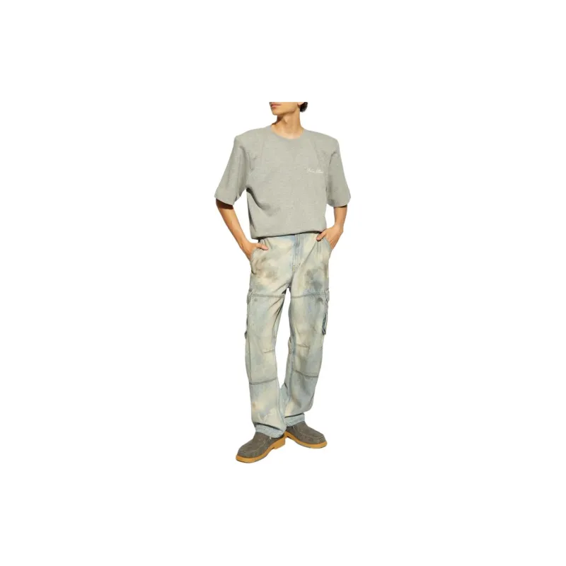 BALMAIN Logo Embroidered Crewneck T Shirt-1