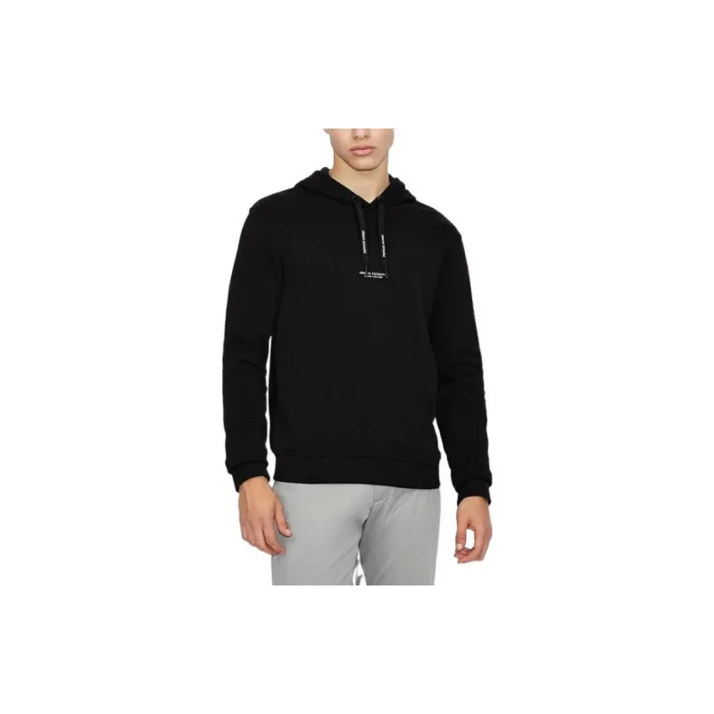ARMANI EXCHANGE Logo print Drawstring Hoodie-3