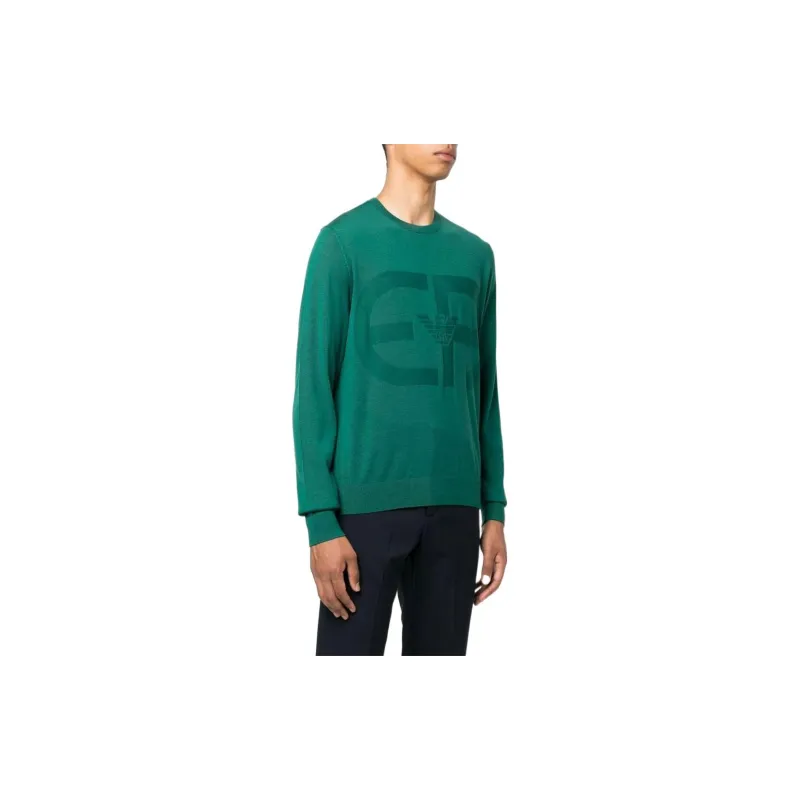 EMPORIO ARMANI SS22 Sweater Men's Green-3