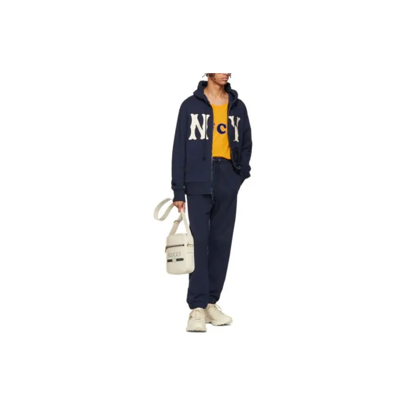 GUCCI x Yankees FW22 Knitted Sports Pants Men's Blue-1