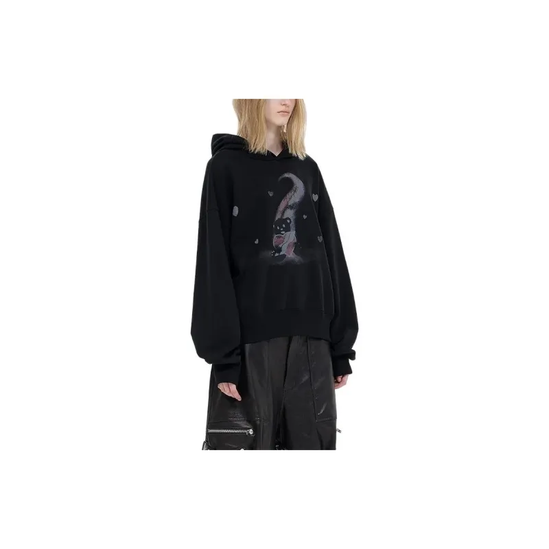 WE11DONE Logo-print Long-sleeve Hoodie-4