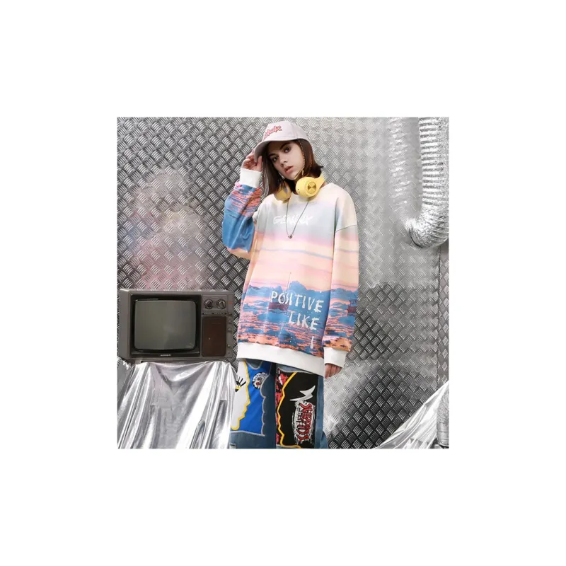 GENANX Sweatshirt Fall Unisex Sunset Color-5