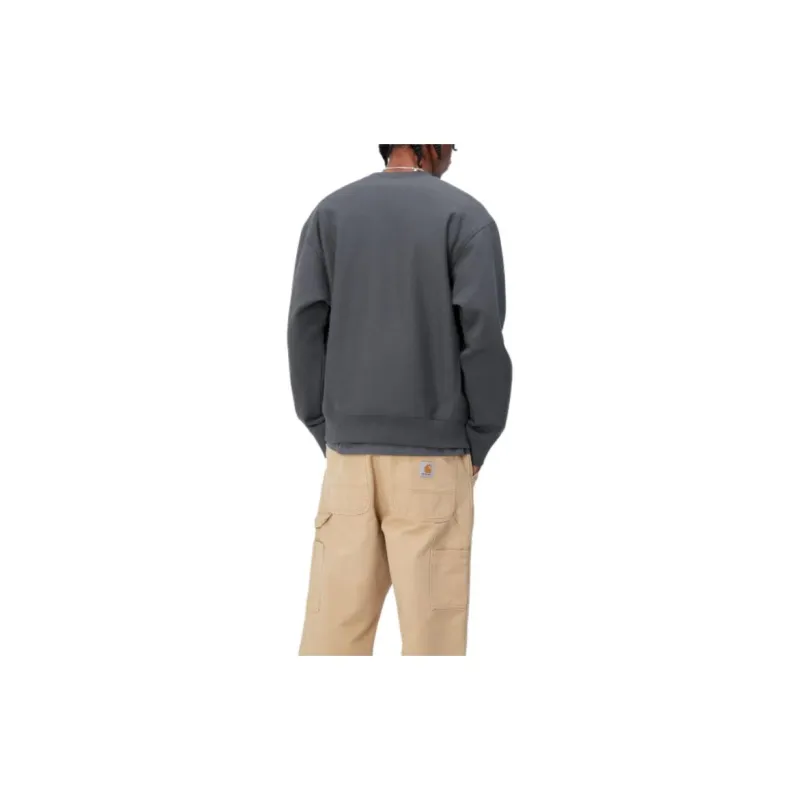 Carhartt WIP American Script Sweatshirt Men's Gray-2
