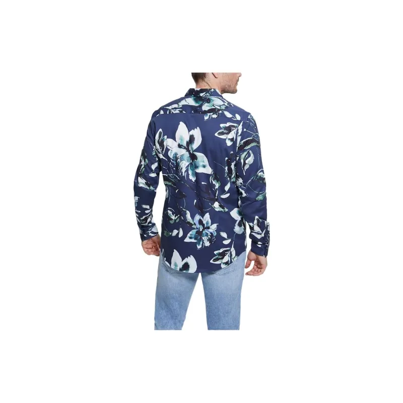 GUESS Shirts Men Blue-4