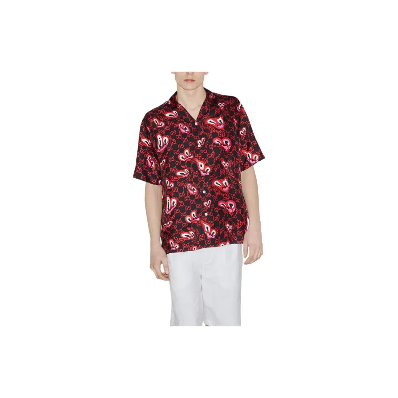 GUCCI Shirts Men Red-1