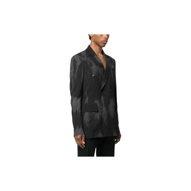AMIRI Relaxed Double Breasted Pinstripe Blazer-2