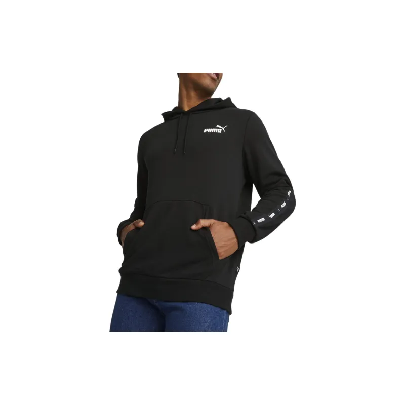 PUMA Essential+ Sweat À Capuche Tape Homme Sweatshirt Men's Black-2