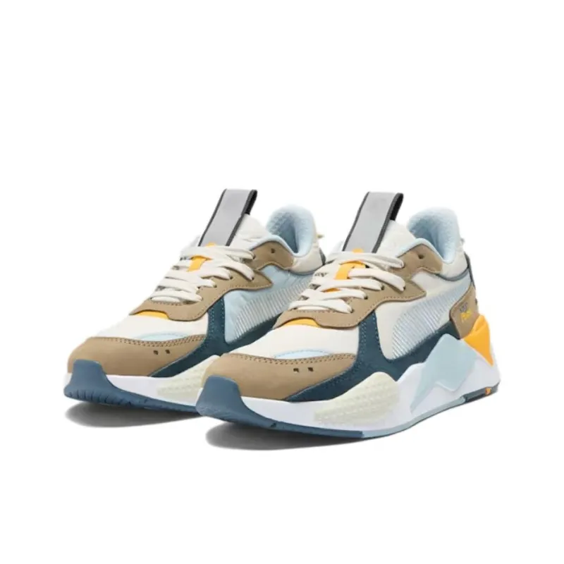 PUMA RS X Anti Slip Wear Resistant Low Top Casual Shoes Women's Beige Blue Yellow-2