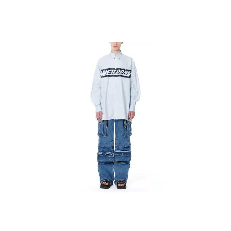 WE11DONE Shirts Unisex Sky Blue-2