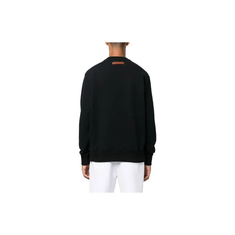 Zegna Chest Logo print Detail Sweatshirt-3