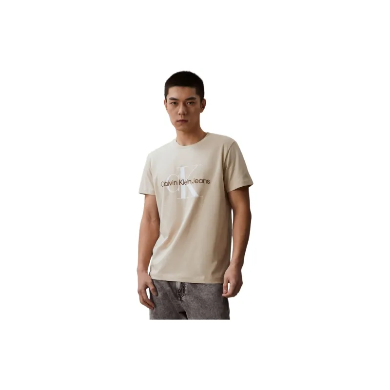 CALVIN KLEIN T Shirt Unisex Light Khaki-3