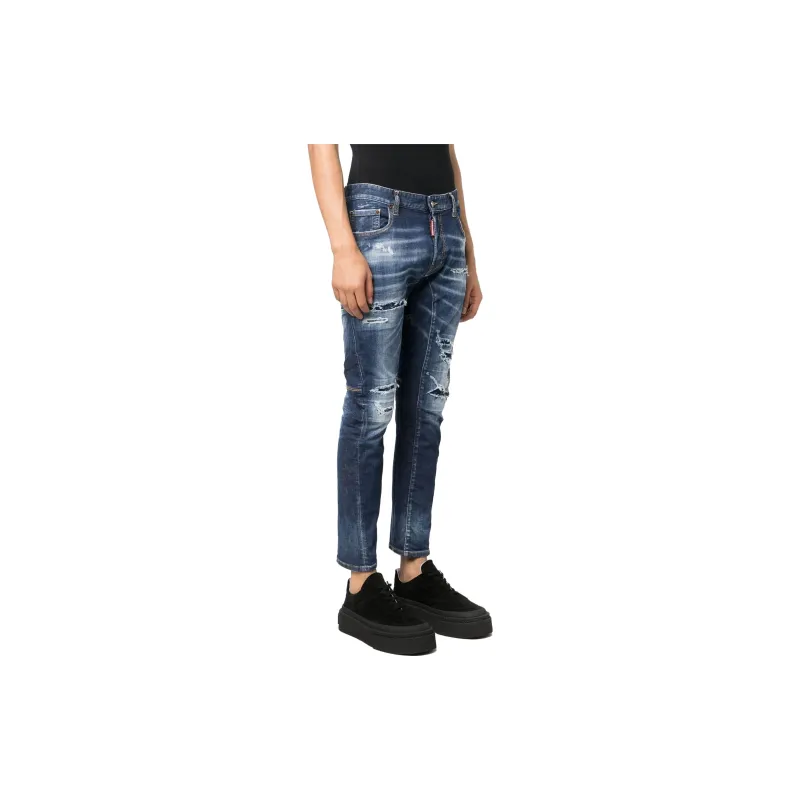 Dsquared2 Mid Rise Ripped Jeans-3