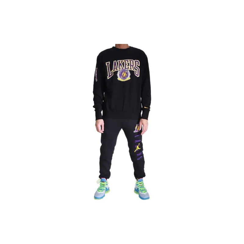 Nike Nba Los Angeles Lakers 75th Anniversary Courtside Fleece Crew Sweatshirt-3