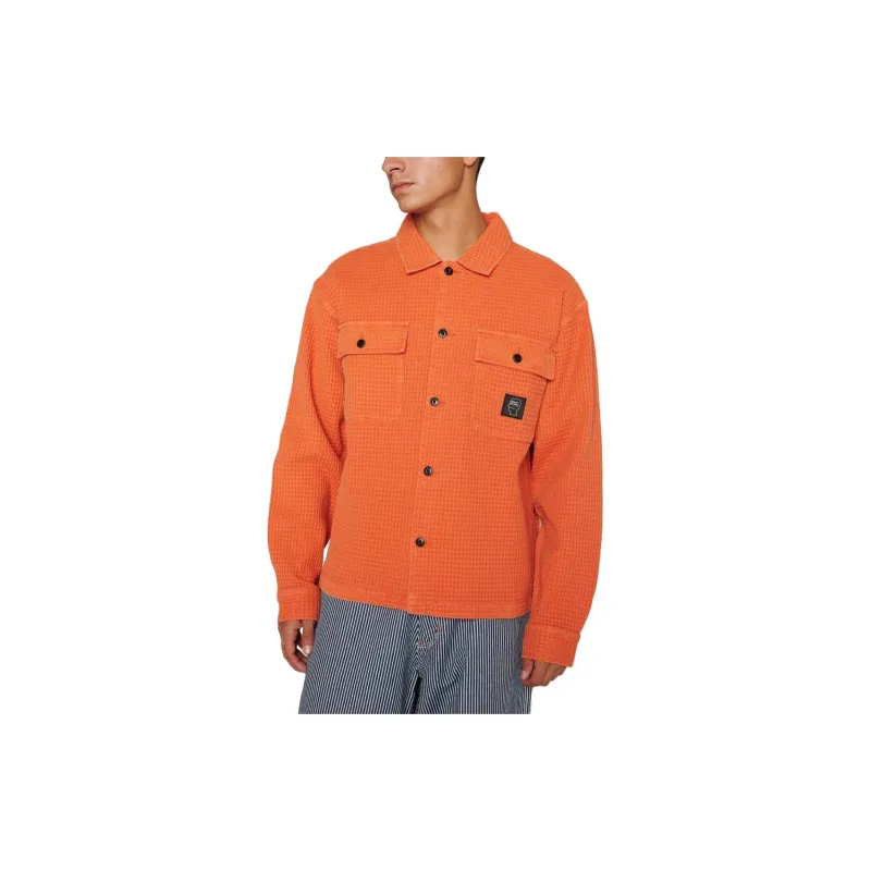 Brain Dead Waffle Button Up Shirt-3