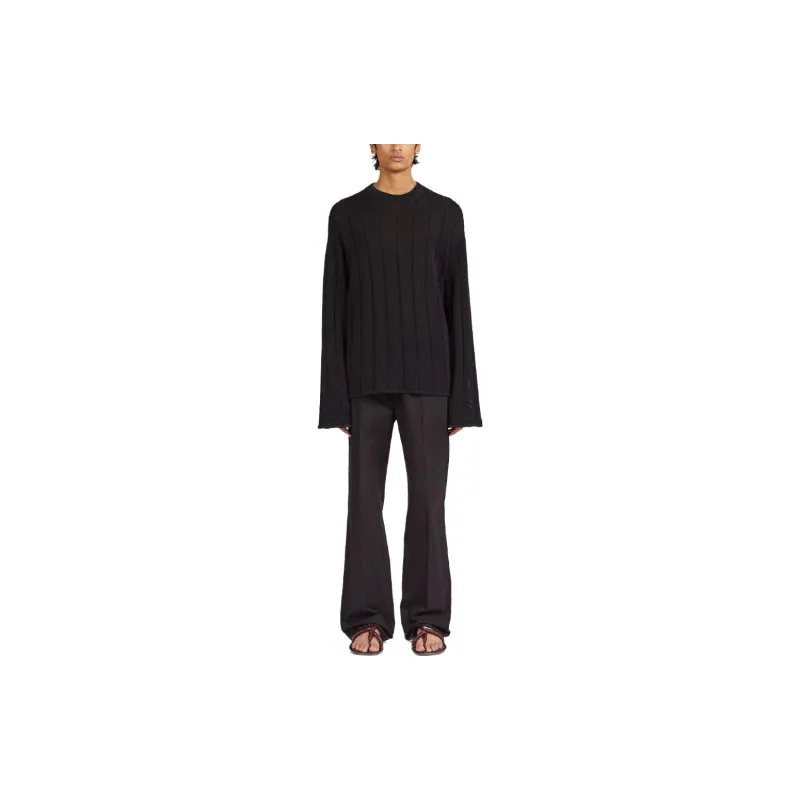 Ferragamo Flared Cotton Chino Trousers-1