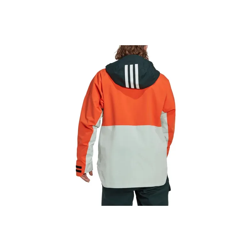 Adidas Terre Ski Tops Men's Half Impact Orange/Dark Green/Linen Green-4