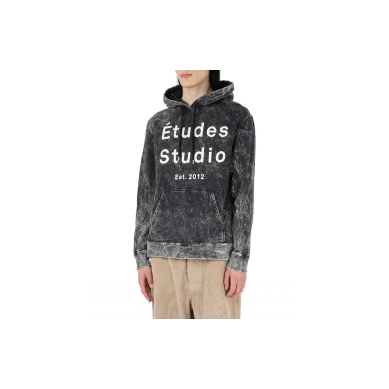 Études Klein Logo print Bleached Hoodie-2