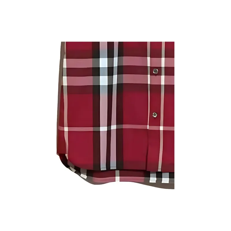 Burberry Shirts Men Red-5