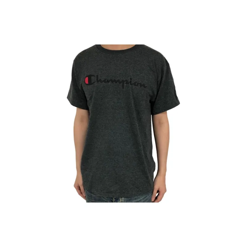 Champion Straight T Shirt US Version Unisex Dark Gray-2