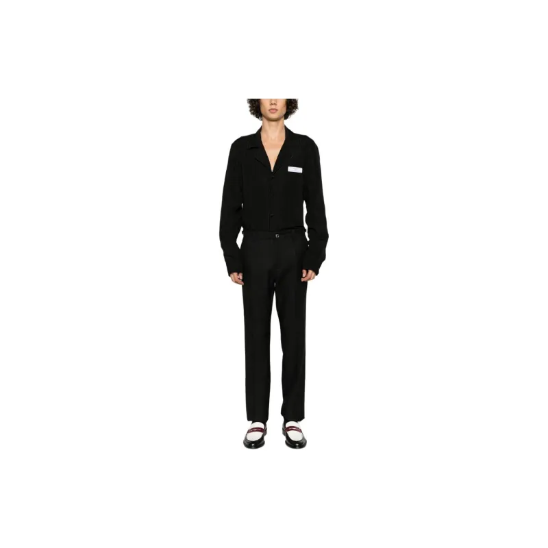 BALMAIN Logo patch Long Sleeve Shirt-1
