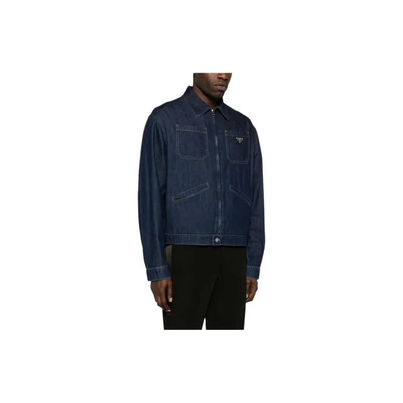 PRADA SS24 Denim Jacket Men's Blue-3
