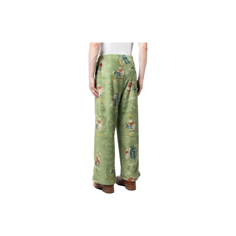 Kapital Kountry Calendar Fleece Easy Straight Pants-2