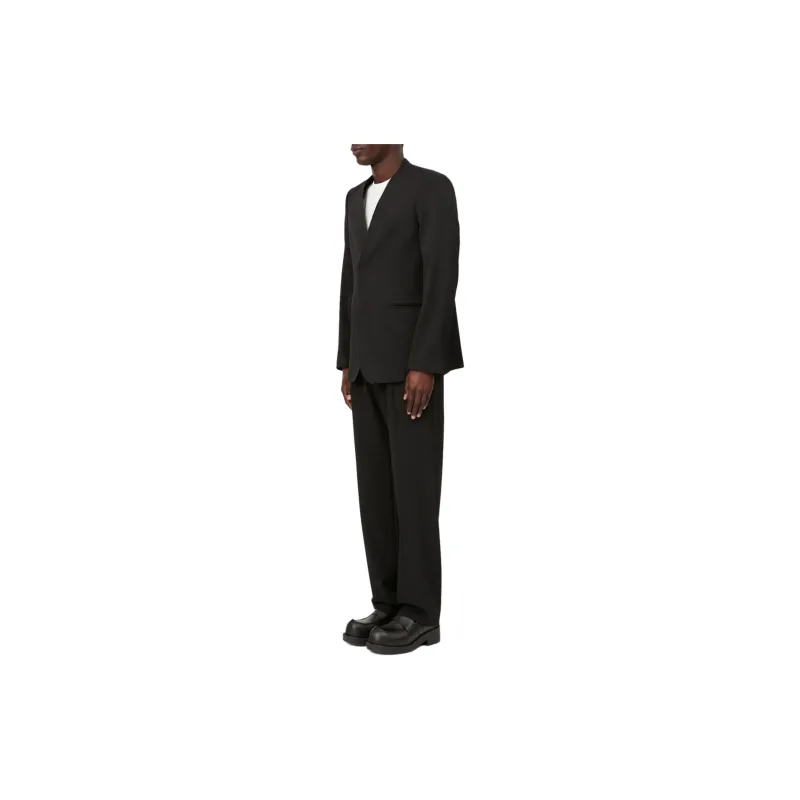 MM6 Maison Margiela Single Breasted Raw Cut Edge Blazer-5