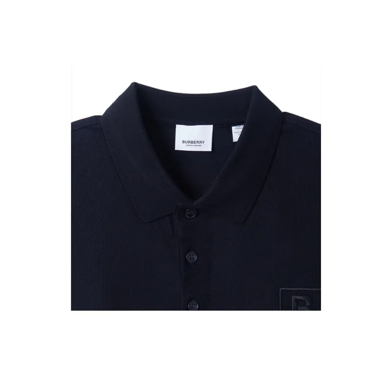 Burberry Letter Graphic Cotton Pique Polo Shirt-6